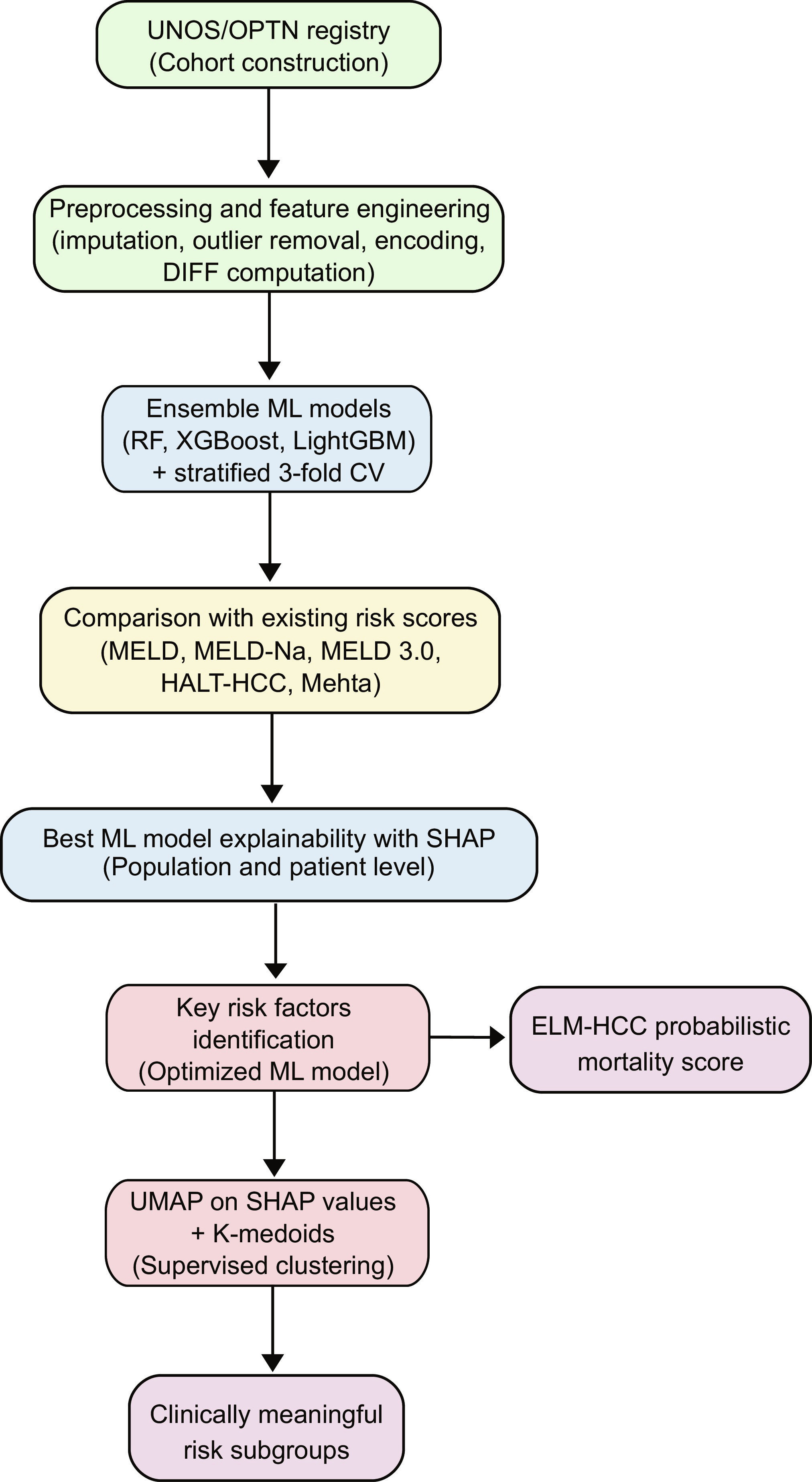 HCC study design and cohort flow